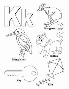 Words Begin With Letter K Coloring Page Bulk Color английский