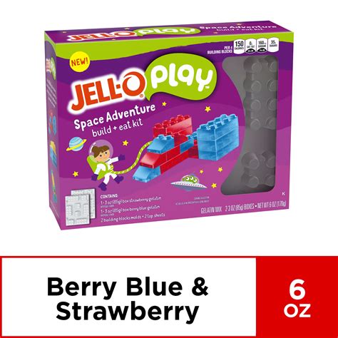Jell O Play Space Adventure Build Eat Kit 6 Oz Box