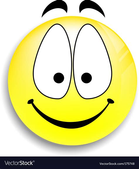 A Happy Smiley Face Button Royalty Free Vector Image