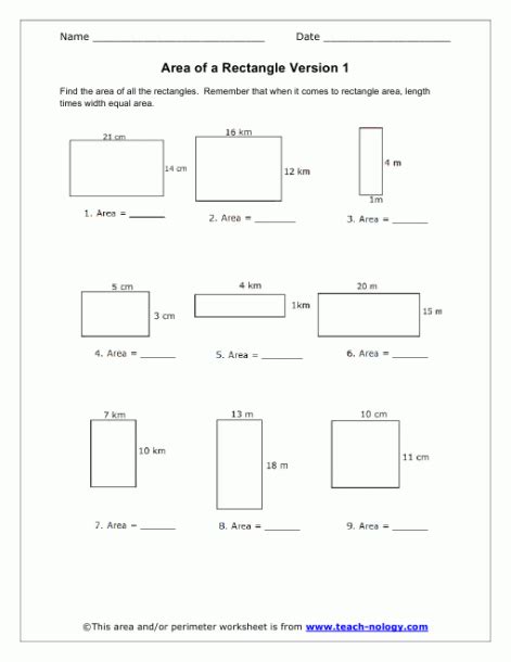 We've put together our favorite ways for teaching area and perimeter for all types of learners. Area And Perimeter Worksheets For 4th Grade Answer Key