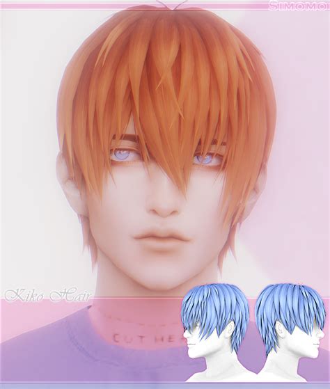 An Anime Character With Orange Hair And Blue Eyes Wearing Short Wigs