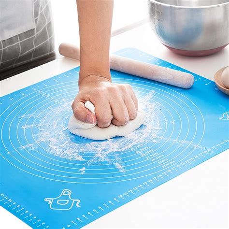 Silicone Pastry Mat Rolling Pin Mat With Measurements Nonstick Kneading