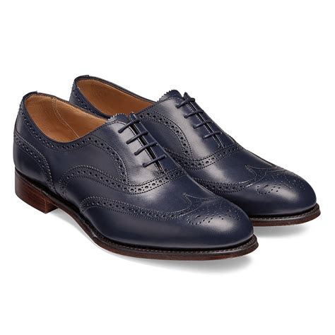 Cheaney Maisie Ladies Navy Oxford Brogue Made In England