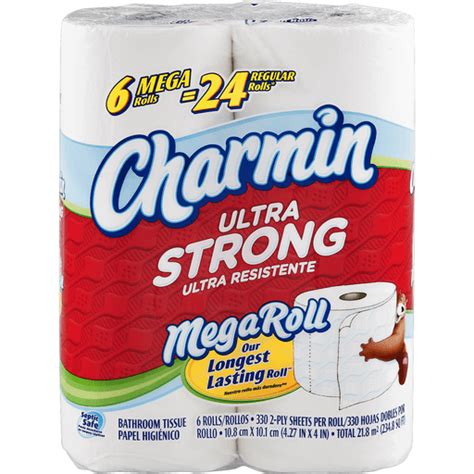 Charmin Bathroom Tissue Ultra Strong Mega Roll 6 Ct Household My