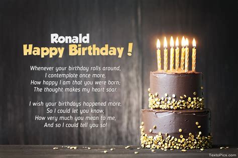 Happy Birthday Ronald Pictures Congratulations