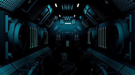 Art Dark Corridor Sci Fi Station Hd Wallpaper Pxfuel