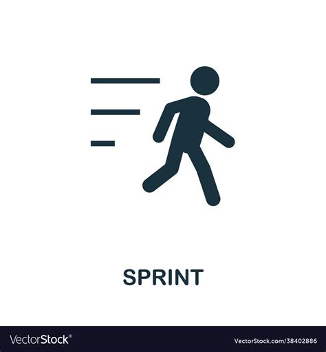 Sprint Icon Simple Creative Element Filled Vector Image