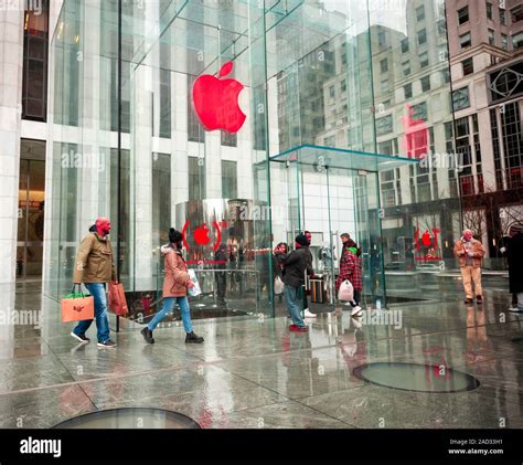 The Apple Store On Fifth Avenue In The Midtown Neighborhood In New York