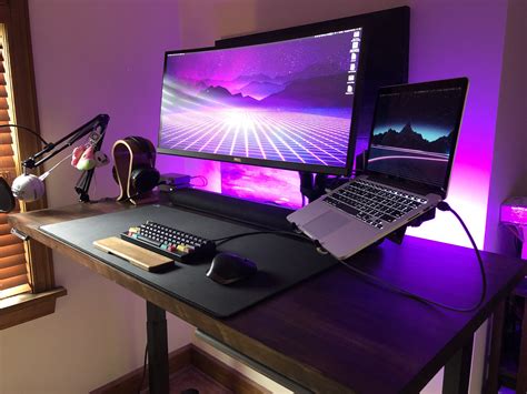 My revised work setup - Gaming Setup | Laptop gaming setup, Gaming setup, Gaming laptop setup