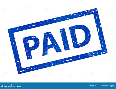Paid Grunge Stamp Seal Stock Vector Illustration Of Border 195767411