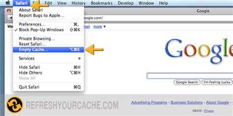 The refresh rate menu appears. Refresh your cache for Safari 5 on Mac & PC ...