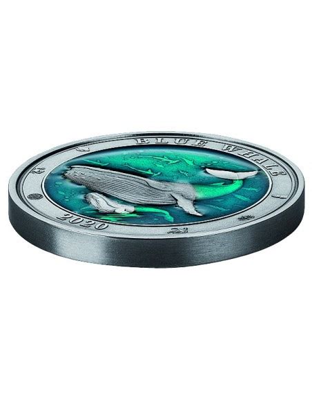 Blue Whale Underwater World 3 Oz Silver Coin 5 Barbados 2020