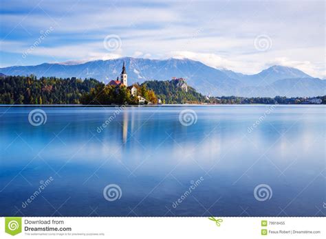 Bled With Lake Slovenia Stock Image Image Of Island 79918455