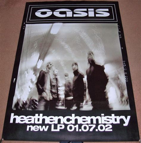Oasis Superb Large Uk Record Company Promo Poster Heathen Chemistry Album 2002
