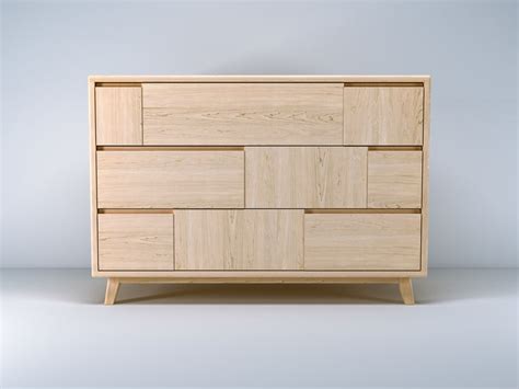 Handcrafted Scandinavian Style Dresser With Three Drawers Ebanisteria