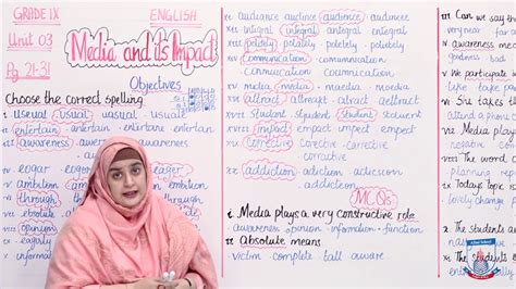 Class 9 English Unit 3 Lecture 43 Media And Its Impact 04 Allied Schools Youtube