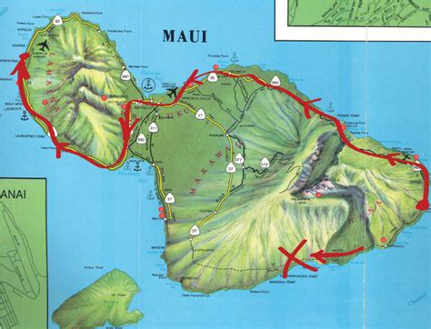 Antique map of honolulu from 1901. the-snorkel-store-road-to-hana-map-1 - The Snorkel Store