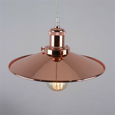 Modern Vintage Industrial Copper Ceiling Light Shade Pendant Ebay