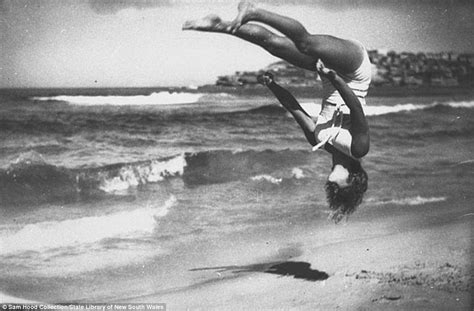 beach acrobatics 1930s craze which was popular on australia s bondi beach daily mail online