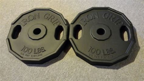 Usa Made 100 Lb Iron Grip Olympic Weight Pates Olympic Weights