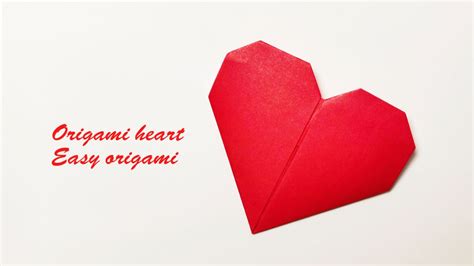 Super Easy Origami Heart Instructions Easy Origami Youtube