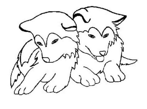 Husky Puppy Coloring Page Free Printable Templates