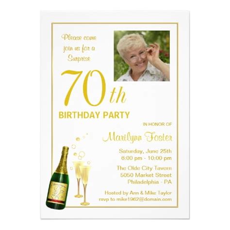A collection of predesigned birthday party invitation templates that you can create yourself with word, publisher, openoffice, apple iwork pages. 70th Birthday Party Invitations Ideas for Him - Bagvania ...