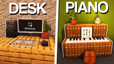 Minecraft 15 Interior Furniture Builds And Ideas Youtube
