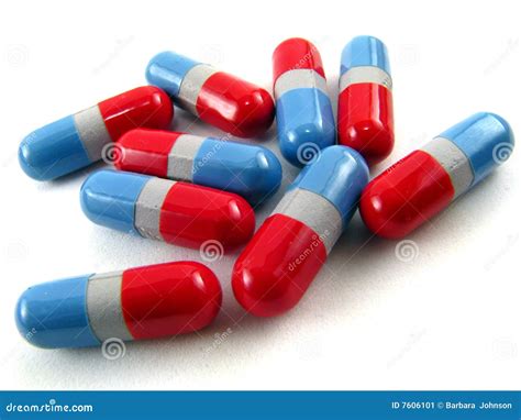 Blue And Red Pills Stock Image Image 7606101