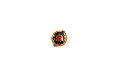 Lg Balfour Company 10k Yellow Gold And Sapphire Screw Pin Ebth
