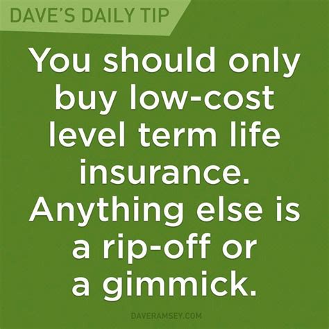 A Green Poster With The Words You Should Only Buy Low Cost Level Term