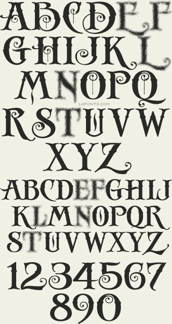 Rare And Unique Fonts Letterhead Fonts Lhf Antique Shop