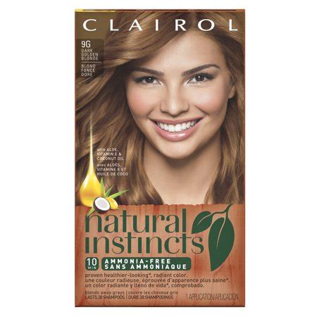 Balayage, beauty, blonde, bronde, hair, hairstyles, highlights, style, trends. Clairol Natural Instincts Hair Color, 9G Dark Golden ...