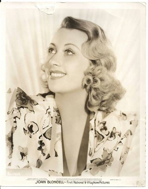 Joan Blondell Golden Age Of Hollywood Joan Bw Photo