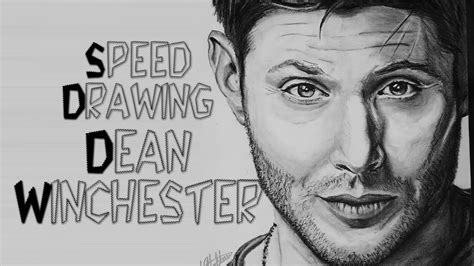 Speed Drawing Dean Winchester Jensen Ackles Youtube