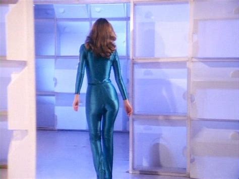 Erin Gray Buck Rogers Blue Outfit Behind Erin Gray Buck Rogers Grey