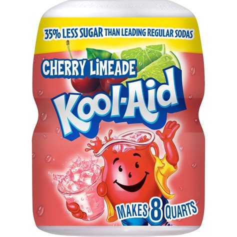 Kool Aid Sugar Sweetened Cherry Limeade Artificially Flavored Powdered