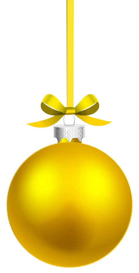 Yellow Hanging Christmas Ball Png Clipart Best Web Clipart