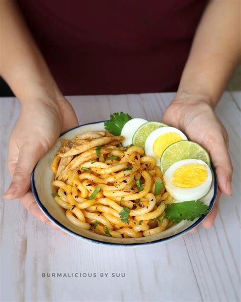 Burmese Thick Rice Noodle Salad Burmalicious By Suu In Rice