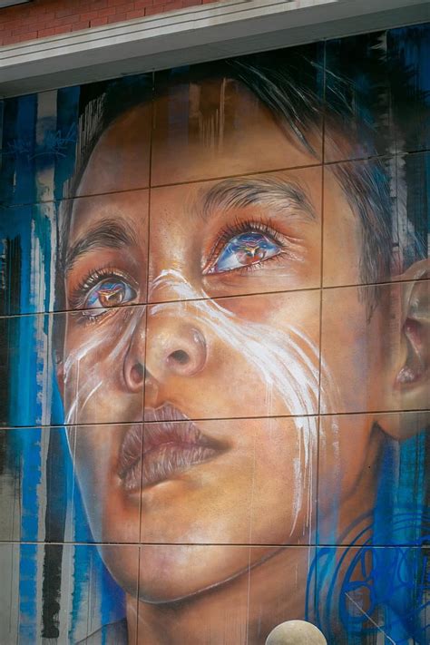 Wall Graffiti Building Street Woman Girl Female Face Mural