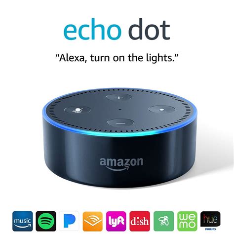 Echo Dot 2nd Generation Smart Speaker With Alexa Black Amazon