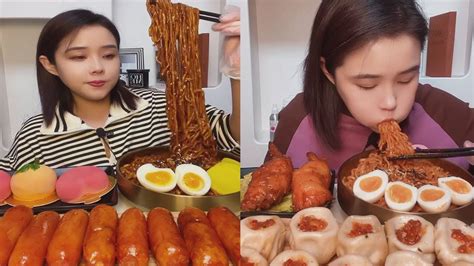 Asmr Chinese Food Mukbang Eating Food Show Eggs Spicy Noodles Youtube