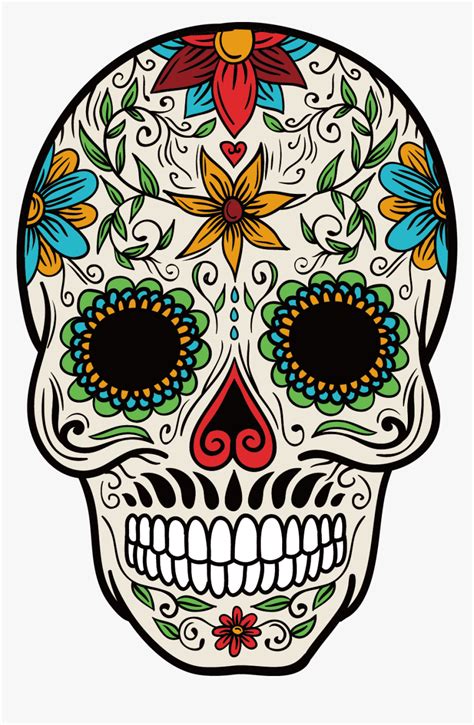 Cuisine Mexican Skull Mexico Color Calavera La Clipart Day Of The