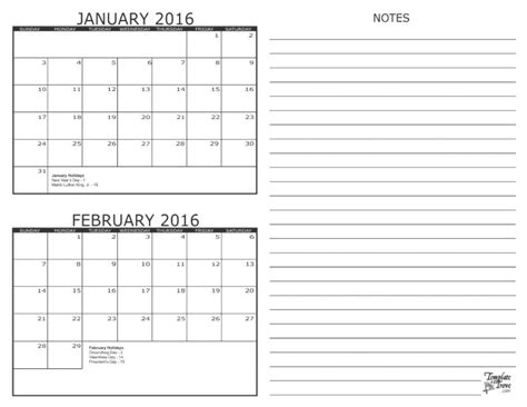 Print Calendar 2 Months Per Page Weekly Calendar Printable Print
