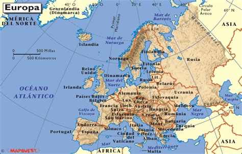 Mapa De Europa Atlas Mapa Fisico