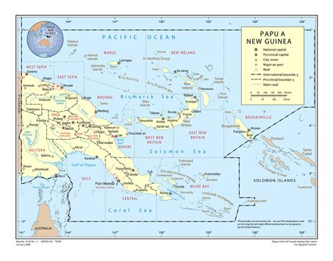 Large Detailed Political Map Of Papua New Guinea Papua New Guinea The