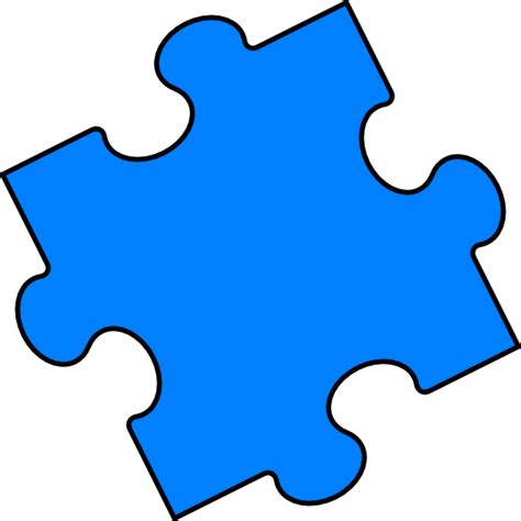 Blue Puzzle Piece Clip Art At Vector Clip Art Online