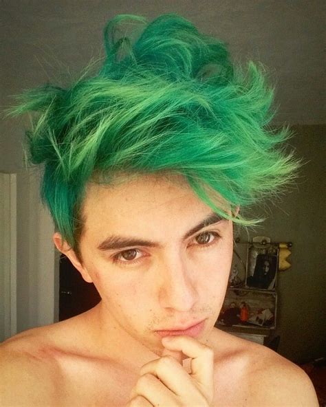 Green Hair Ombre Cabello Verde Turquesa Hombre Green Hair Colors