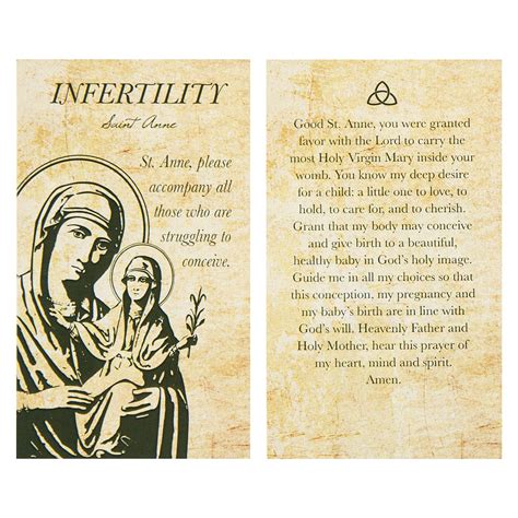 St Anne Infertility Prayer Card The Catholic Company®