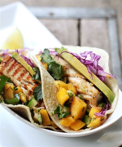 Transfer the chilies into a salad bowl. Fish Tacos with Mango Salsa | Recipe | Grilled fish ...